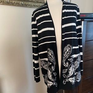 Black white Chico’s cardigan
